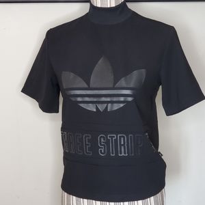 NWOT Adidas Mock Neck Short Sleeve Crop Top